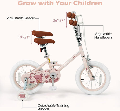 Olakids Kids Bike, 12 14 16 18 Inch Bear Themed Toddlers Bike