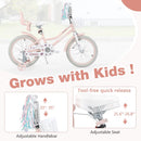 Olakids Girls Bike 12-18 Inch with Doll Seat Training Wheels Basket Dual Brakes, 20 Inch Without Training Wheels