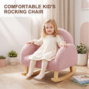 OLAKIDS Kids Sofa, Toddler Rocking Chair with Solid Wooden Frame, Anti-Tipping Design, Plush Fabric, Children Armchair