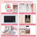 OLAKIDS Doctor Playset Wooden Pretend Medical Station Activity Center Toy Set for Toddler