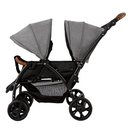 INFANS Double Stroller, Foldable Baby Tandem Stroller with Djustable Backrest Canopy Footrest