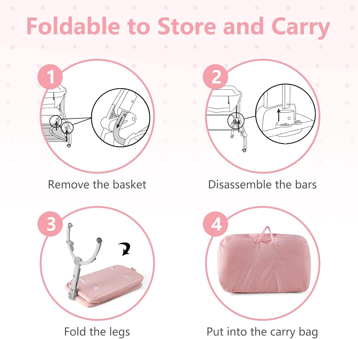 INFANS 3 in 1 Baby Bassinet, Bedside Sleeper, Rocking Cradle, Easy Folding Portable Safer Co-Sleeping Crib