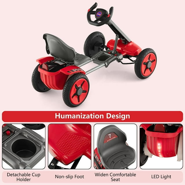 OLAKIDS Go Kart for Kids 12V Battery Ride On Car  for Ages 2-5 Years