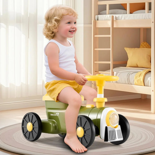 OLAKIDS Ride on Push Car, Kids Foot-to-Floor Sliding Car for Toddler with Train Whistle Sound, Under-Seat Storage, Toy Walker for Boys Girls Aged 19-36 Months