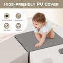 Olakids Climbing Toys for Toddlers, 6 Pieces Baby Foam Blocks Soft Play Set with PU Leather