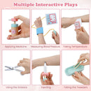 OLAKIDS Doctor Playset Wooden Pretend Medical Station Activity Center Toy Set for Toddler