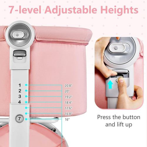 INFANS 3 in 1 Baby Bassinet, Bedside Sleeper, Rocking Cradle, Easy Folding Portable Safer Co-Sleeping Crib