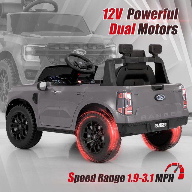 OLAKIDS Licensed Ford Ranger Ride on Car for Kids by OLAKIDS, 12V Electric Vehicle