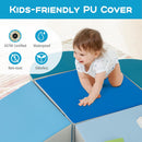 Olakids Climbing Toys for Toddlers, 6 Pieces Baby Foam Blocks Soft Play Set with PU Leather