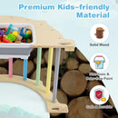 OLAKIDS Climbing Arch for Toddlers 5 in 1 Wooden Indoor Kids Climber Rocker Montessori Sensory Table