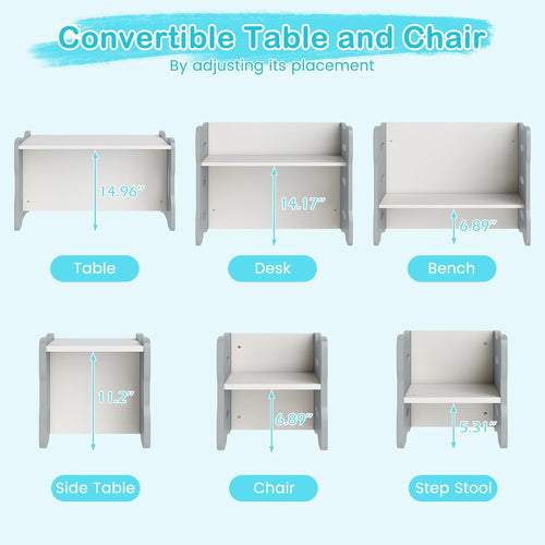 OLAKIDS Kids Table and Chair Set, Toddler 3-Piece Activity Table