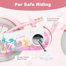 Olakids Kids Bike, 12 14 16 18 20 Inch Mermaid Theme Girls Bicycle with Training Wheels