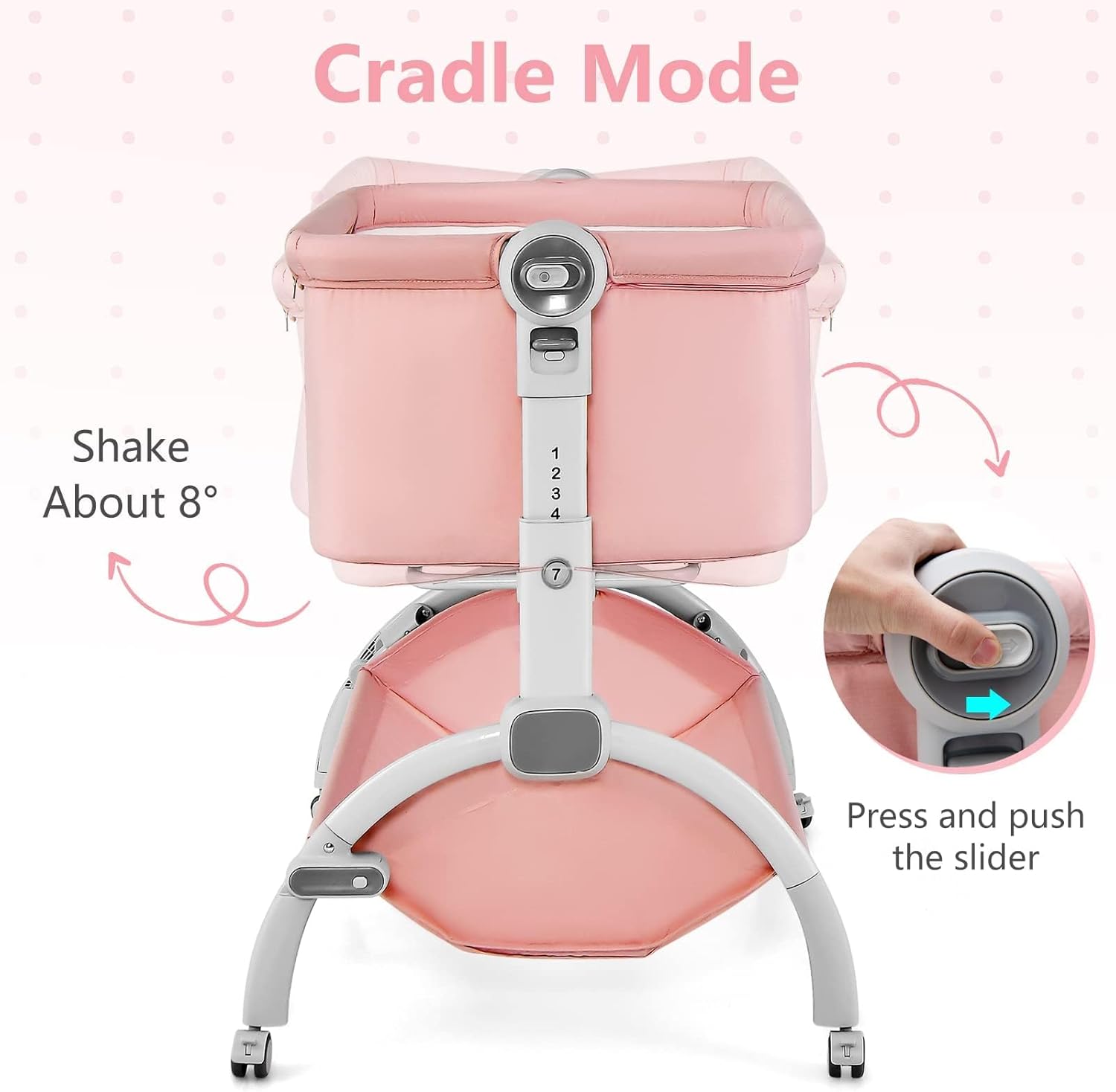 INFANS 3 in 1 Baby Bassinet, Bedside Sleeper, Rocking Cradle, Easy Folding Portable Safer Co-Sleeping Crib
