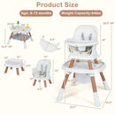 INFANS 9 in 1 High Chair, Convertible Baby Highchair, Table and Chair Set Building Block Infant Dining Booster Seat