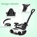 OLAKIDS Push Car for Toddlers, Licensed Maserati 3 in 1 Baby Ride on Sliding with Parent Control Handle