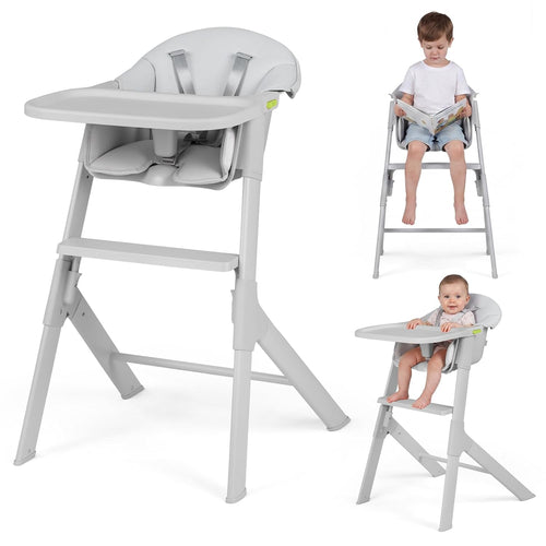 INFANS Washable Baby High Chair, Adjustable Tray, Lightweight, 5-Point Harness, for 6-36 Months Toddlers