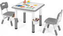 Olakids Kids Table and 2 Chair Set Children Furniture for Arts Crafts Learning Drawing