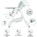High Chair with One-Hand Removable TrayFoldable for Baby INFANS