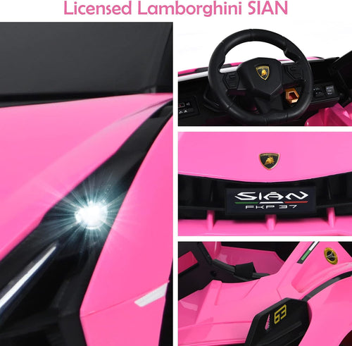 OLAKIDS Licensed Lamborghini SIAN 12V Kids Ride on Car, Toddler Electric Vehicle