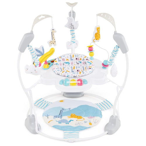 INFANS 3-in-1 Baby Activity Center, Jumper & Bouncer, Music, Lights, 360° Rotating Seat, 3 Adjustable Heights, Learning Toys for 6-12 Months