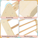 Olakids Pikler Triangle Set 7 in 1 Climbing Toys for 1-3 Inside Foldable Wood Montessori Jungle Gym