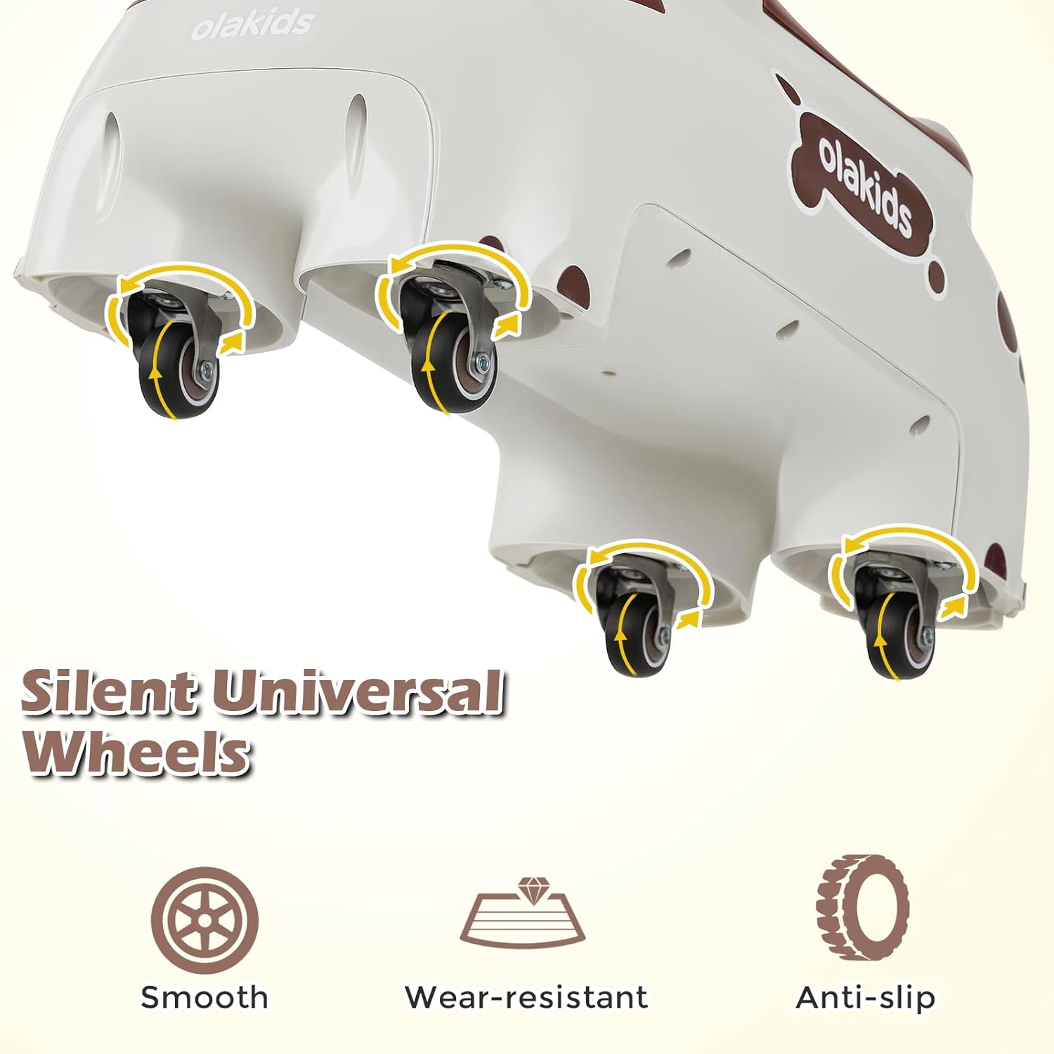 OLAKIDS Ride on Push Car, Kids Foot-to-Floor Sliding Car with Universal Wheels Boys Girls Aged 3+ Years