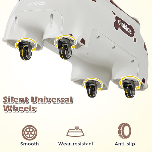 OLAKIDS Ride on Push Car, Kids Foot-to-Floor Sliding Car with Universal Wheels Boys Girls Aged 3+ Years