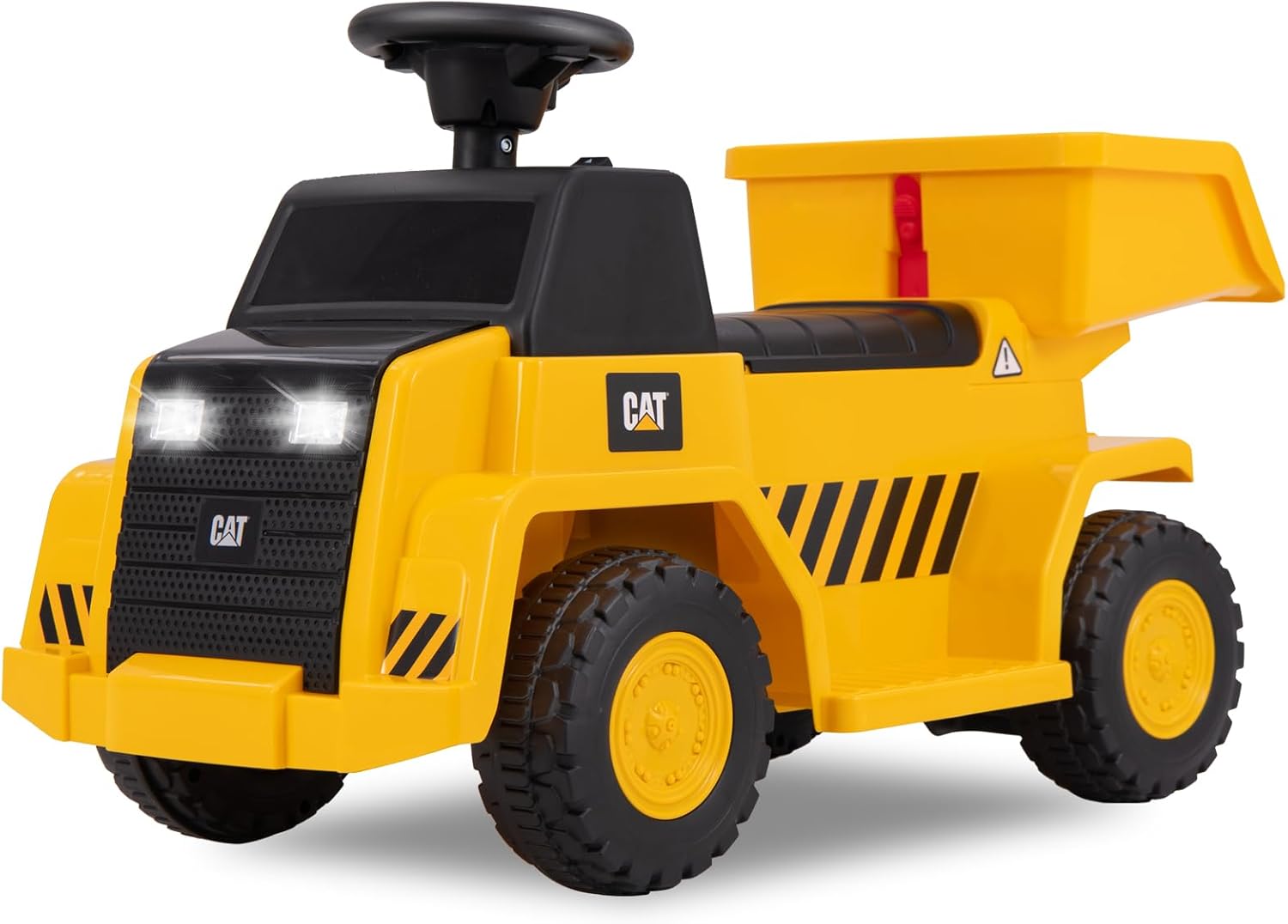 OLAKIDS Licensed Cat Ride on Car, 6V Dump Truck Battery Powered Construction for Kids Toddler Age 1.5-3