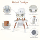 INFANS 9 in 1 High Chair, Convertible Baby Highchair, Table and Chair Set Building Block Infant Dining Booster Seat