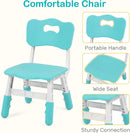 Olakids Kids Table and 2 Chair Set Children Furniture for Arts Crafts Learning Drawing
