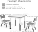 Olakids Kids Table and 2 Chair Set Children Furniture for Arts Crafts Learning Drawing