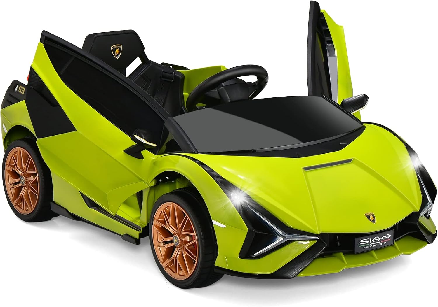 OLAKIDS Licensed Lamborghini SIAN 12V Kids Ride on Car, Toddler Electric Vehicle