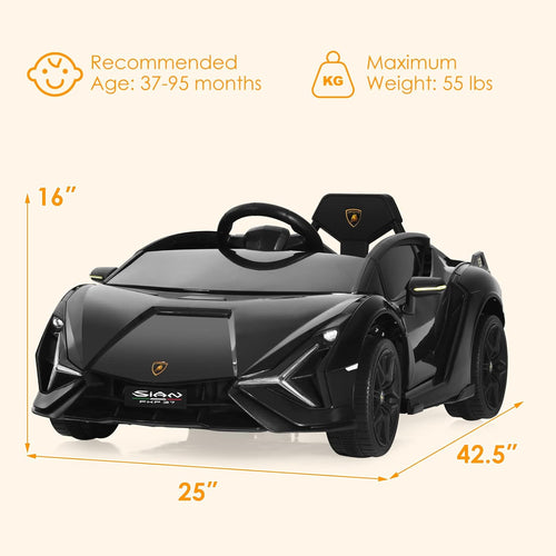 OLAKIDS Licensed Lamborghini SIAN 12V Kids Ride on Car, Toddler Electric Vehicle