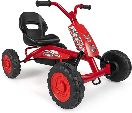 OLAKIDS Go Kart Outdoor 4 Wheel Ride On Pedal Car for Boys & Girls