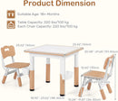 Olakids Kids Table and 2 Chair Set Children Furniture for Arts Crafts Learning Drawing