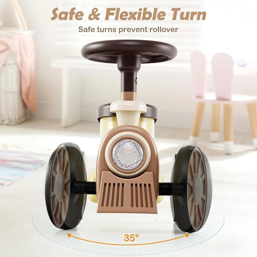 OLAKIDS Ride on Push Car, Kids Foot-to-Floor Sliding Car for Toddler with Train Whistle Sound, Under-Seat Storage, Toy Walker for Boys Girls Aged 19-36 Months