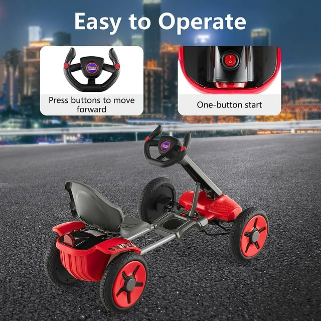 OLAKIDS Go Kart for Kids 12V Battery Ride On Car  for Ages 2-5 Years