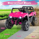 OLAKIDS 12V Ride on UTV, Battery Powered Off-Road Kids Electric Vehicles with Remote Control, Music, Horn, MP3, Lights, 3 Speeds, Soft Start, Ride on Truck for 3+ Boys Girls