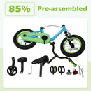 Olakids 12-16 Inch Space Theme Kids Bike with Training Wheels & Dual Brakes for Boys Girls 3-8