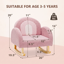 OLAKIDS Kids Sofa, Toddler Rocking Chair with Solid Wooden Frame, Anti-Tipping Design, Plush Fabric, Children Armchair