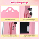 OLAKIDS Kids Jewelry Armoire Cabinet, 360° Swivel Lockable Standing Makeup Organizer