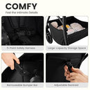 INFANS 2 in 1 Baby Stroller, Convertible Stroller with Reversible Seat Adjustable Backrest Canopy One Hand Fold