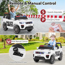 OLAKIDS Ride on Police Car 12V Kids Battery Powered Electric Vehicle for Aged 3-8 Years