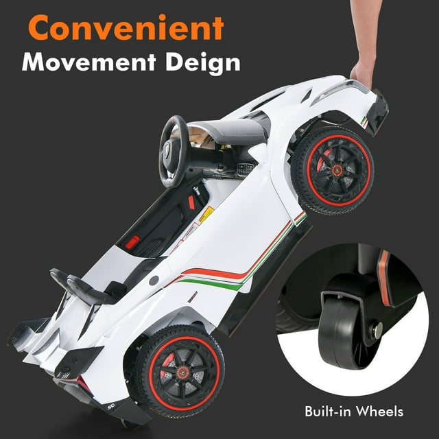 OLAKIDS 2 Seater Kids Ride on Car 12V 4WD Licensed Lamborghini Veneno