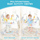 INFANS 3-in-1 Baby Activity Center, Jumper & Bouncer, Music, Lights, 360° Rotating Seat, 3 Adjustable Heights, Learning Toys for 6-12 Months