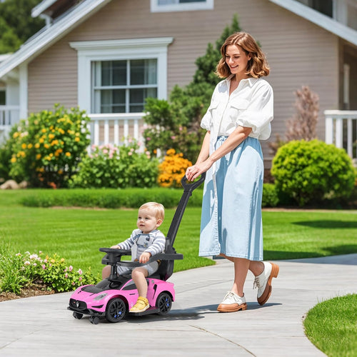 OLAKIDS Push Car for Toddlers, Licensed Maserati 3 in 1 Baby Ride on Sliding with Parent Control Handle