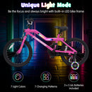 OLAKIDS Kids Bike with LED Lights & Training Wheels, Adjustable Bicycle for Toddlers