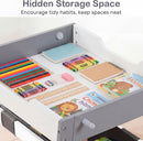 OLAKIDS Kids Table and Chair Set, 4 in 1 Wooden Activity Desk