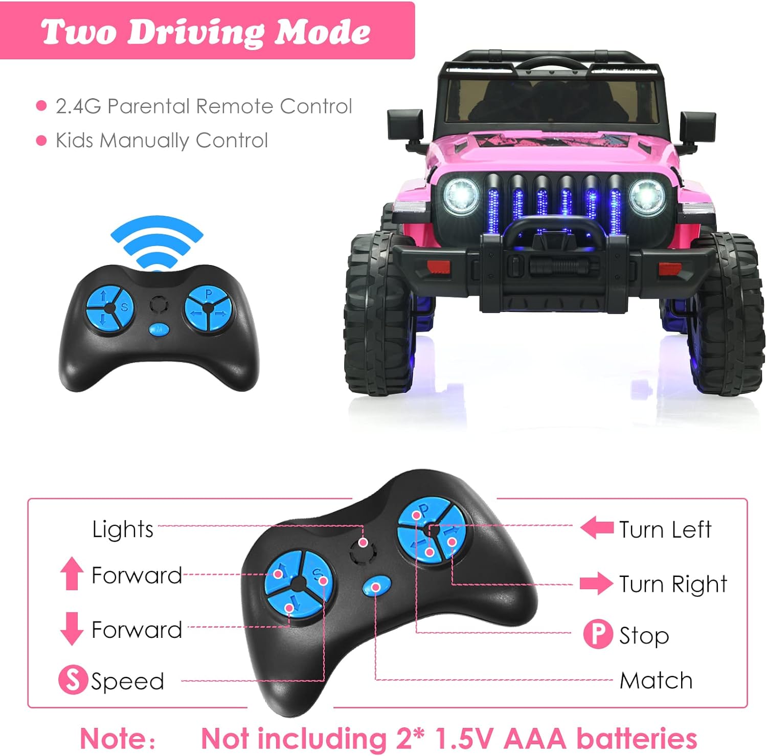 OLAKIDS Kids Ride on Truck 12V Electric Vehicle with Remote Control