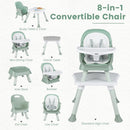 INFANS 8 in 1 Baby High Chair, Convertible Highchair for Babies and Toddlers, Infant Dining Booster Seat